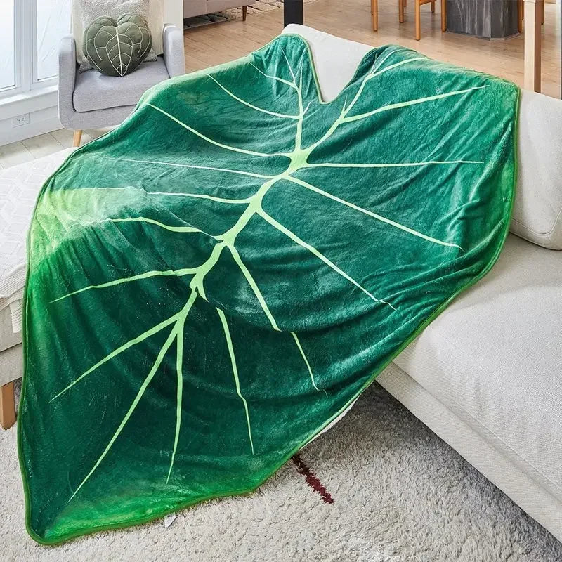 Super Soft Giant Leaf Blanket for Bed Sofa Gloriosum Plant Blanket Home Decor Throws Warm Sofa Towel Cobertor Christmas Gift 담요
