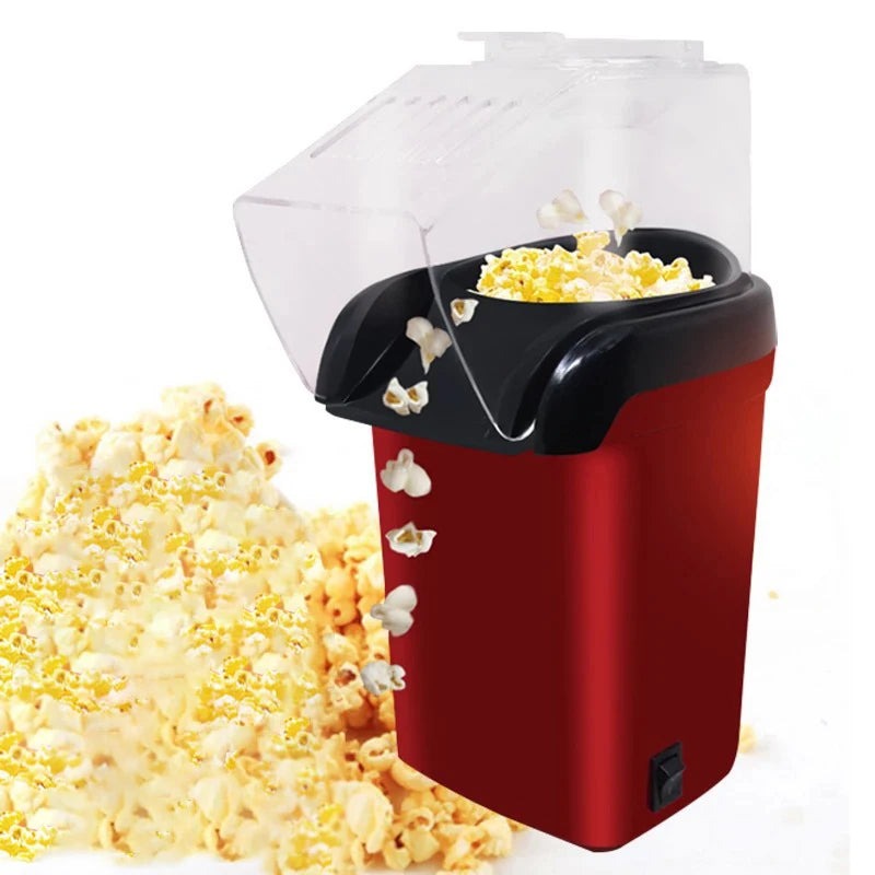 1200W Popcorn Makers Fully Automatic Household Mini Efficient Electric Hot Air Corn Machine Corn Popper for Home Kitchen Tools