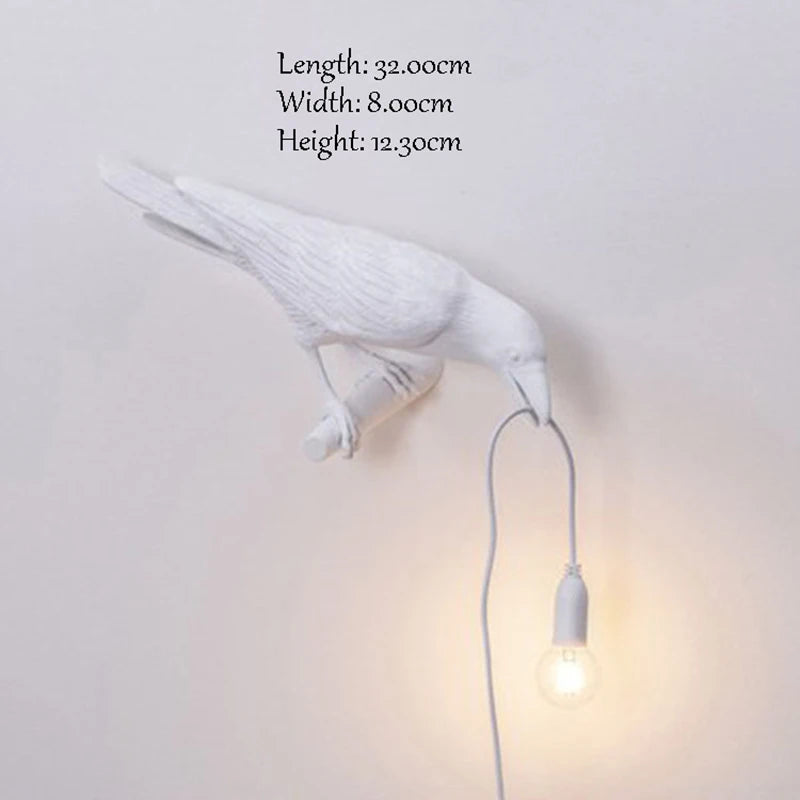 Raven Table/Wall Lamp Resin Crow Light Ac-Powered 85-265V for Home Decoration Living Room Foyer Study Bedroom Nightstand Lights