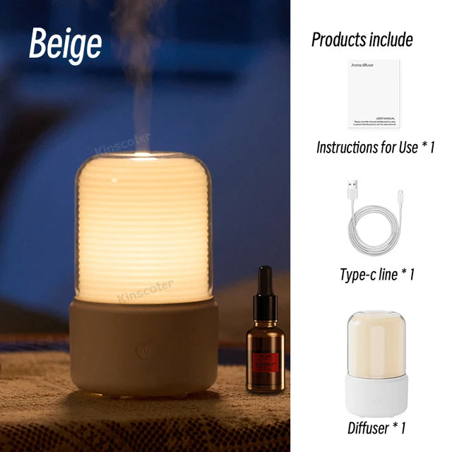 Aromatherapy Essential Oil Fragrance Diffuser, Electric USB Aroma Diffuser, Mini Bedroom Ultrasonic Air Humidifier